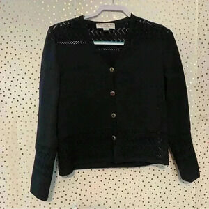 St. John Black Cardigan
